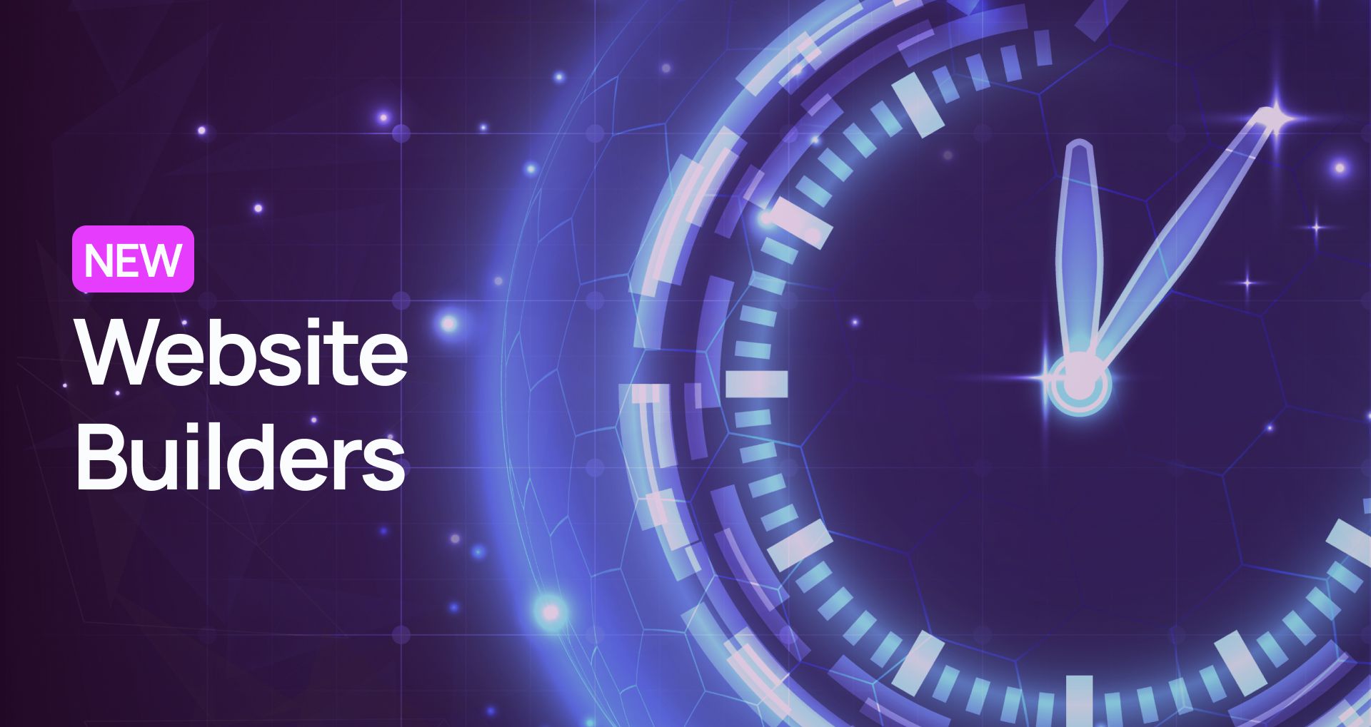 "new website builders" with time traveling clock