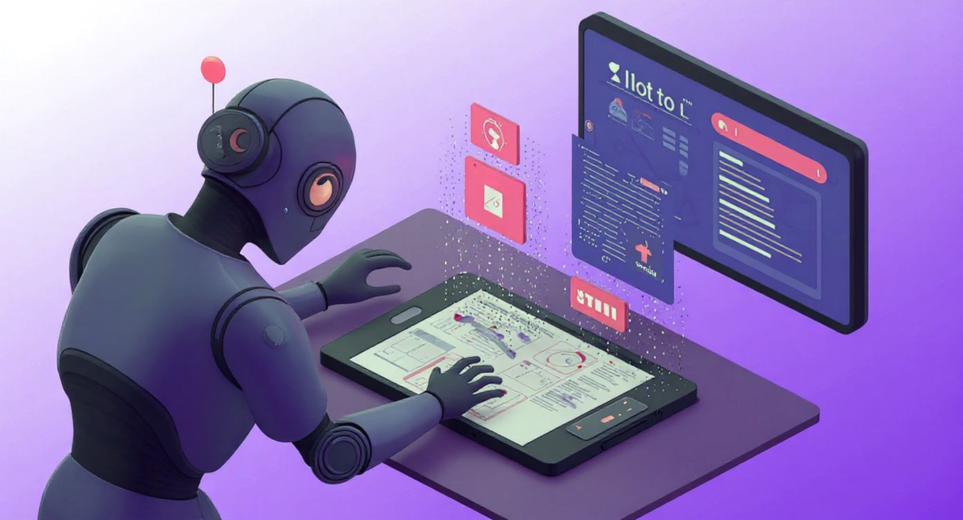 A robot working on UI